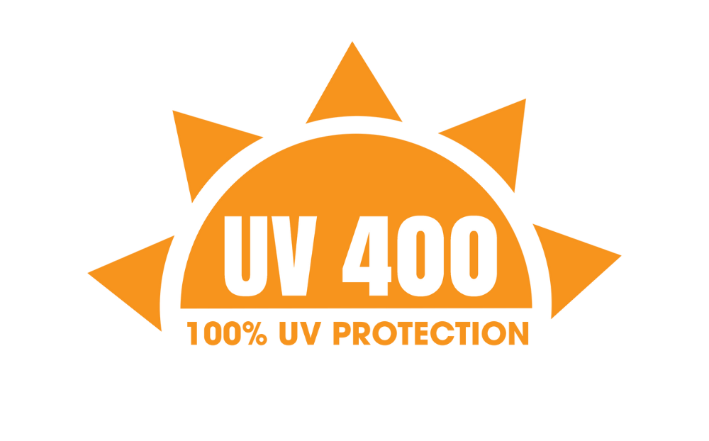 UV 400 icon representing full ultraviolet protection