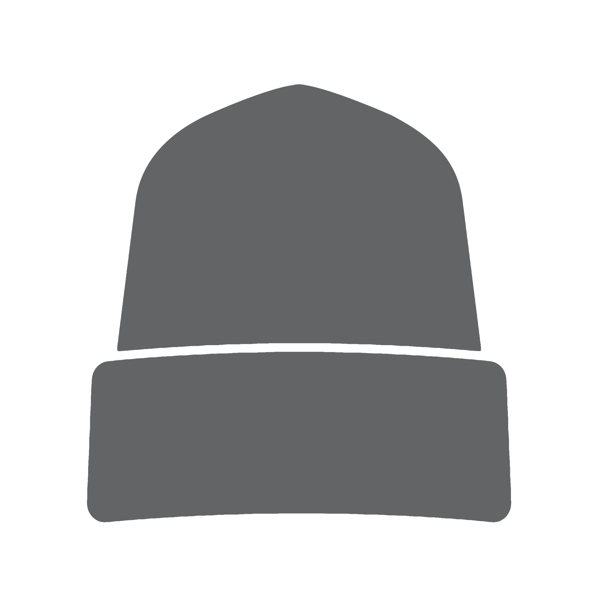 Gray beanie icon on a white background
