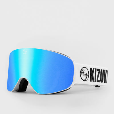 light blue ski goggles Dawn(s) Magnetic Ski Goggle | White Frame
